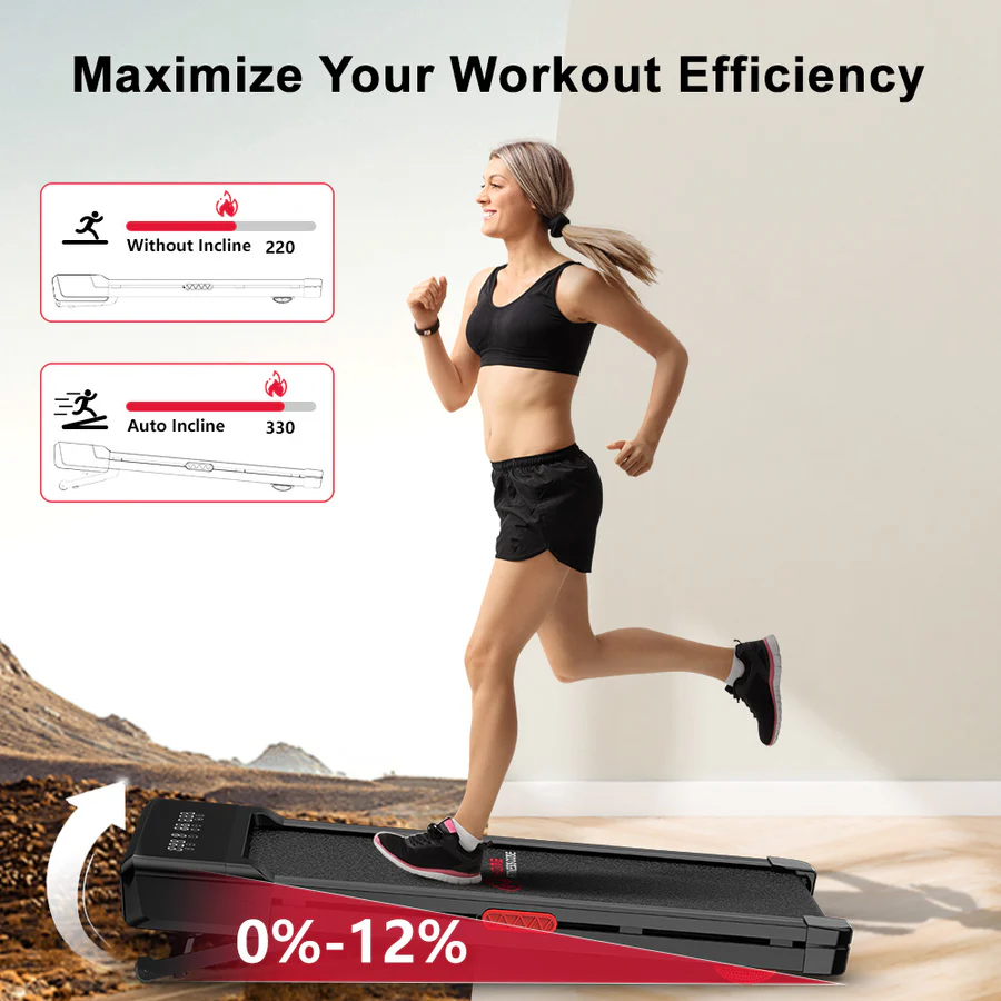 Homefitnesscode Y1 Walking Pad with Auto Incline - Premium Treadmill