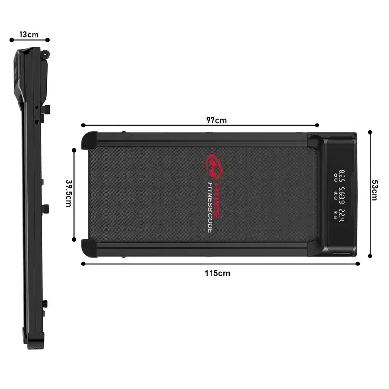 Home Fitness Code Q2 Pro folded dimensions: 115 x 53 x 13cm