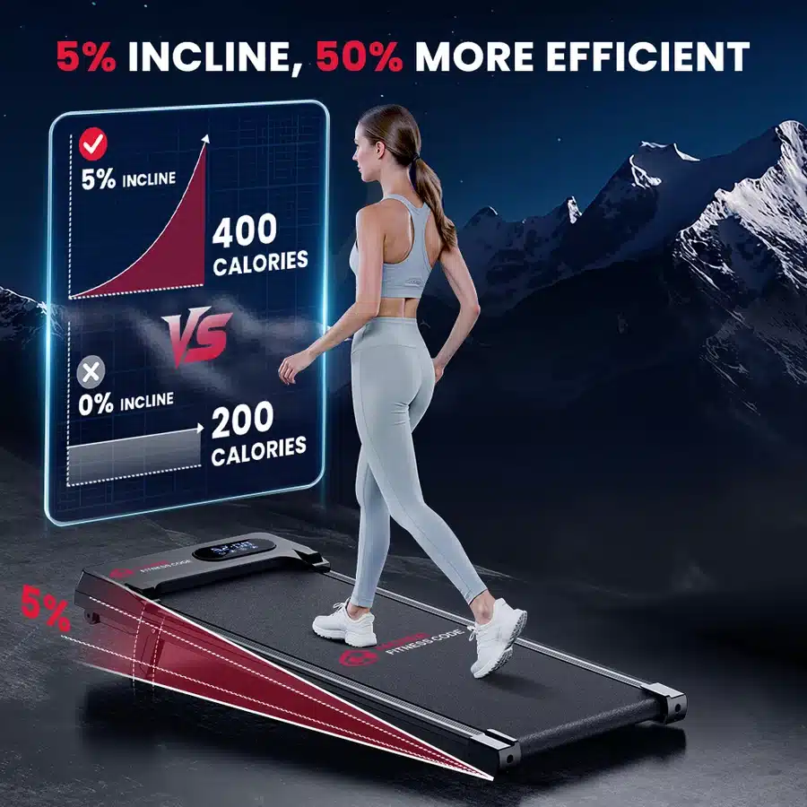 Home Fitness Code Treadmill T7 with 5 percent manual incline