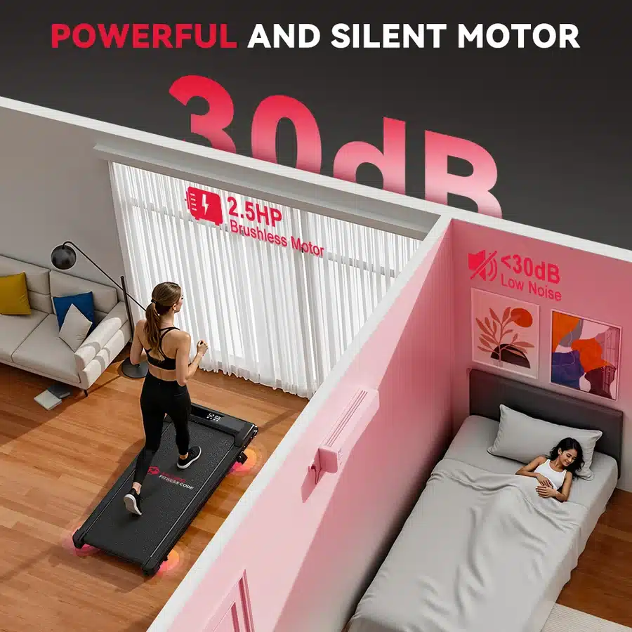 Home Fitness Code Treadmill Z3 brushless motor, noise rating under 30dB