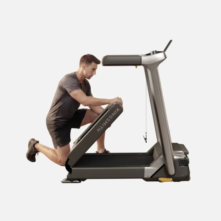 Folding the KingSmith WalkingPad G5i treadmill deck in half